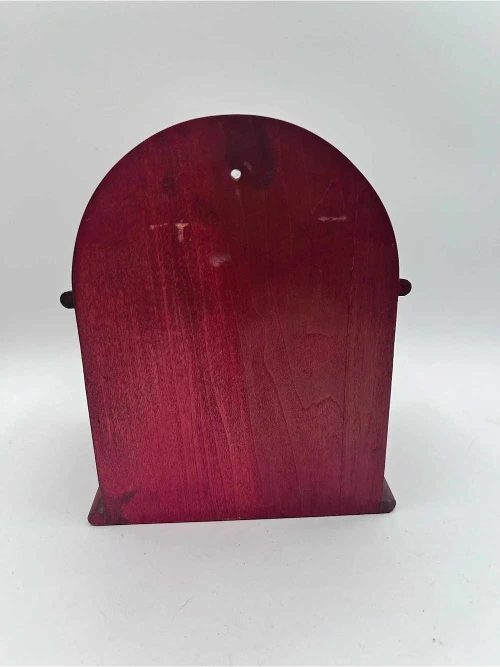Vintage 80s Solid Wooden Folk Art Hand Painted Lidded Storage Box Hand Painted